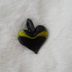 Heart Shaped Handmade Glass Pendant